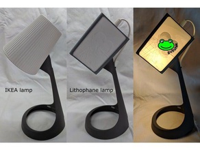 lithophane paralume ikea svallet lampada da lavoro arredamento 3d print model - Mito3D