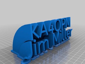 jim miller işaretler ve logolar özelleştirilmiş 3d print model - Mito3D