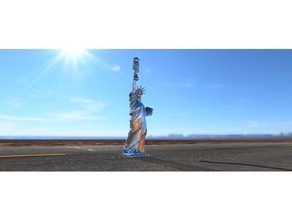 la estatua de libertad kendama props femenino figura 3d print model - Mito3D