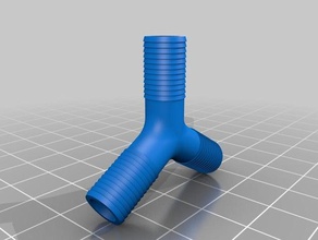 tripla adattatore per tubo da 8mm tubi il fai te flessibile 3d print model - Mito3D