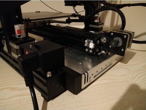 ender 3 pro - rear psu mount 3d printer parts 3d print model - Mito3D