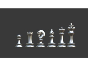 jogo de xadrez peças 3d print model - Mito3D