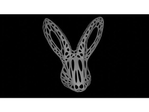 voronoi-bunny-Kopf 3d-drucken Dekoration Kaninchen voronoi 3d print model - Mito3D