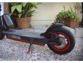 short sports mudguard - xiaomi mijia m365 electric scooter 3d print model - Mito3D
