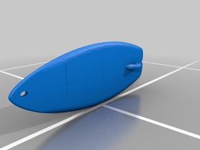 srrf keychain 3d printing surfboard 3d print model - Mito3D