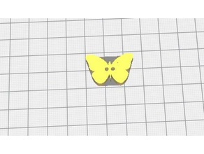 butterfly Kleidung-Schaltfläche - Zubehör Schmetterling Taste 3d print model - Mito3D