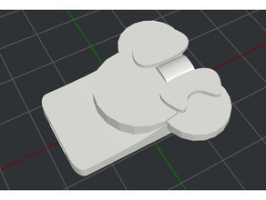 el zipper de minnie diseño accesorios mouse zipperpull 3d print model - Mito3D