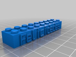 lego felicicidades juguetes de construcción personalizado 3d print model - Mito3D