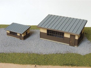 toiture à joint debout signal fort bâtiments et structures l'échelle ho modèle de trains n échelle 3d print model - Mito3D