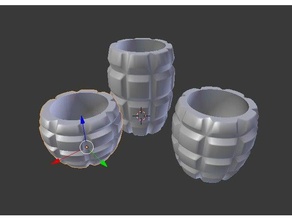grenade flower pots 3d printing 3d print model - Mito3D