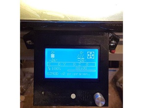 3d printer 12864 graphical lcd cover al 30x30 parts holder 3d print model - Mito3D