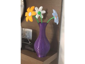 pin flower stem art 3d print model - Mito3D