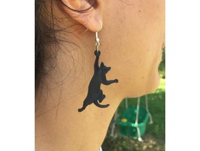 pendientes para chicas gatitos earrings gatito gato star wars stl 3d print model - Mito3D