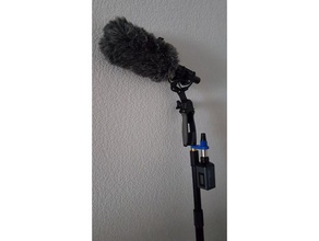 xlr sem fio transmiter boom pole adaptador o áudio 3d print model - Mito3D