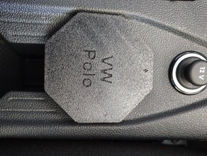 dust bin vw polo 2018 center console organization car dustbin 3d print model - Mito3D