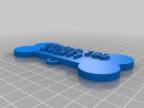 il mio personalizzate pet dog tag a forma di osso allungato gli animali domestici su misura 3d print model - Mito3D