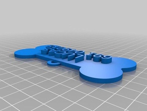 il mio personalizzate pet dog tag a forma di osso allungato gli animali domestici su misura 3d print model - Mito3D