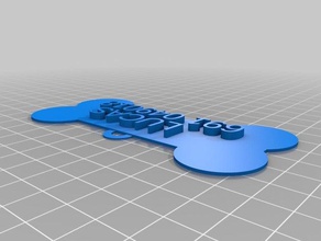 il mio personalizzate pet dog tag a forma di osso allungato gli animali domestici su misura 3d print model - Mito3D