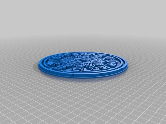 beatles sgt peppers lonely hearts club band logo art 3D print model - Mito3D
