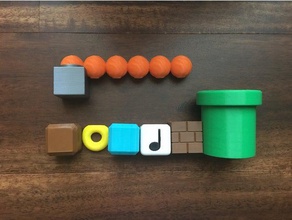 mario blocos brinquedo & acessórios para jogos acessório bloco tijolos jogo super de vídeo 3d print model - Mito3D