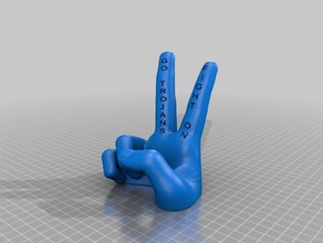 usc trojans victory hand signs & logos fight south california university 3d print model - Mito3D