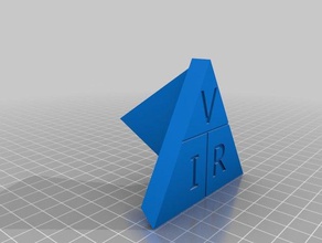 ohms law triangle learning 3d print model - Mito3D