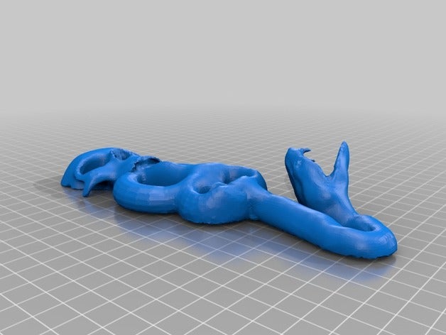 la mort mangeur de serpent pendentif art 3D print model - Mito3D