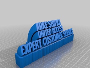 mike cs office personalizado 3d print model - Mito3D