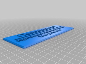 testosterzone warning sign your man cave office customized 3d print model - Mito3D