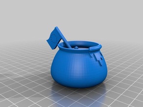 european one pot pasta based medieval cauldron signs & logos europe 3d print model - Mito3D