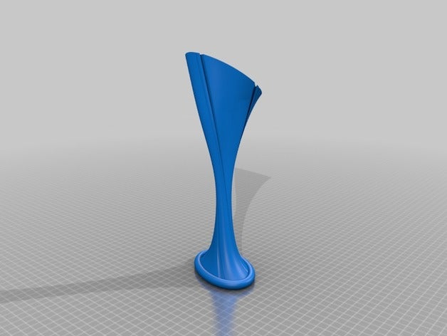 vase décor de fleurs twisted mode 3D print model - Mito3D