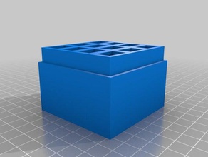 3x4 gbic box bottom organization customized 3d print model - Mito3D