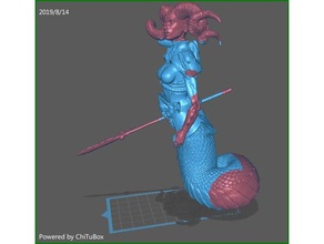 daemon snake princess people chaos prince keeper secrets medusa slaanesh lady 3d print model - Mito3D