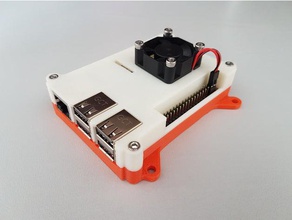 raspberry pi 3 b b+ easy access gpio case electronics 30mm fan open model rpi vesa 3d print model - Mito3D