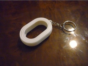 ovale de rotation trousseau clés porte-clés un forme 3d print model - Mito3D
