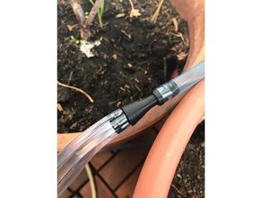 mini 8mm 4x4mm one hose connector outdoor & garden 4mm verteiler watering 3d print model - Mito3D