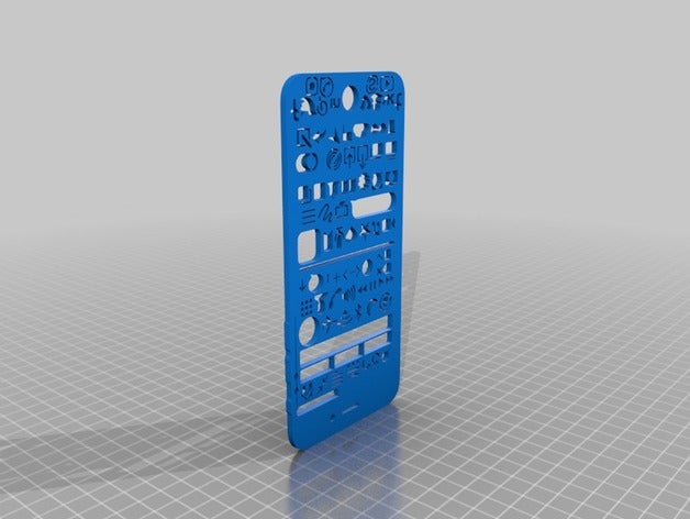 ui iphone stencil mobile phone 3D print model - Mito3D