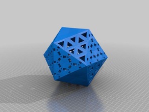 convex geodesic 3v star pattern0001 math art aster 3d print model - Mito3D