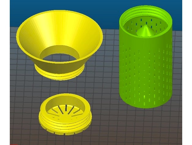 trocknendes Glas Container Trockenmittel Trockenmittel-container 3D print model - Mito3D