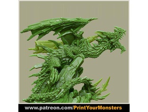 dragon head full my patreon creatures 3dprintable boardgame dungeons dragons game tabletop 3d print model - Mito3D