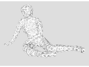 femminile seduta di voronoi sculture sesso figura seduto 3d print model - Mito3D