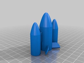 multi-color rocket piece 1 3d printing 3d print model - Mito3D