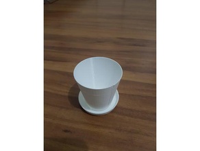 cheap & fast seeding pot outdoor garden pote small vaso 3d print model - Mito3D