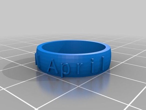 dawna55 meu personalizados anel de joe n abril criador customiser A impressão 3d personalizado 3d print model - Mito3D