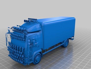 truck 10 wheel asia style vehicles 10wheels car vehicle 3d print model - Mito3D