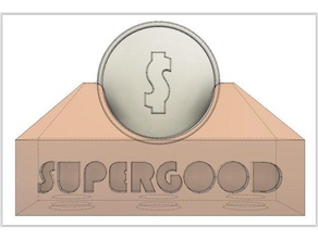 moneda de plata del soporte exhibición 1 onza monedas & insignias la pantalla supergood 3d print model - Mito3D