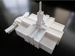 mont timpanogos, utah temple bâtiments et structures 3d print model - Mito3D