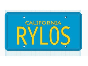 rylos license plate model 3d print model - Mito3D