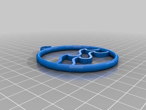 3d wave keychain printing 3d print model - Mito3D
