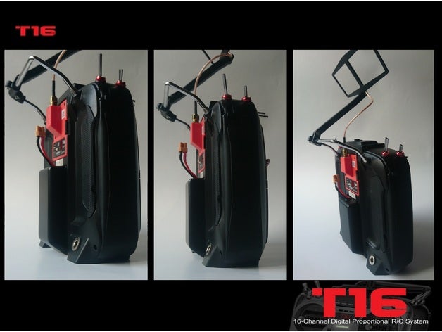 t16 extended battery case r9m r c vehicles 18650 frsky r9 jumper t-16 3D print model - Mito3D
